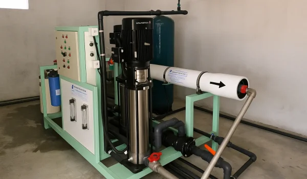 Industrial Water Purification System Setup